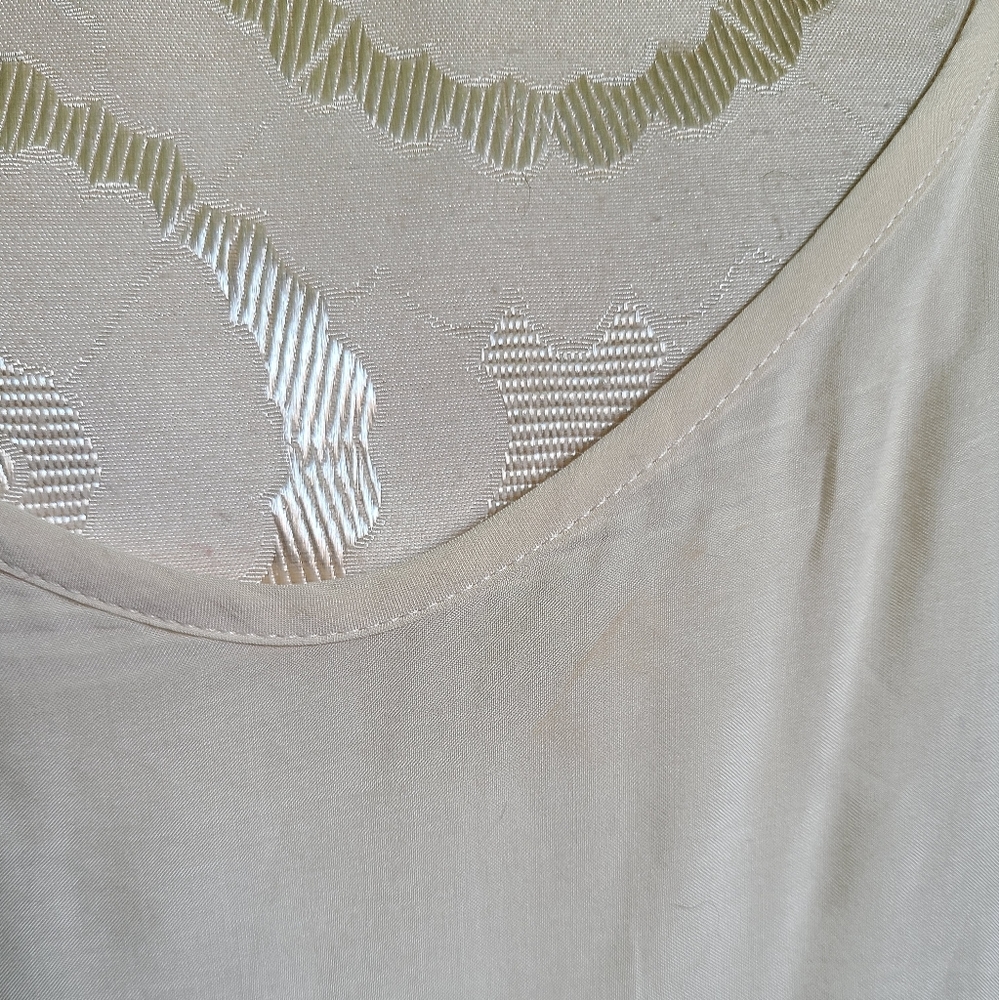 FREE PEOPLE Beige Simone Crochet Lace Shift Mini Dress Large - Picture 12 of 12